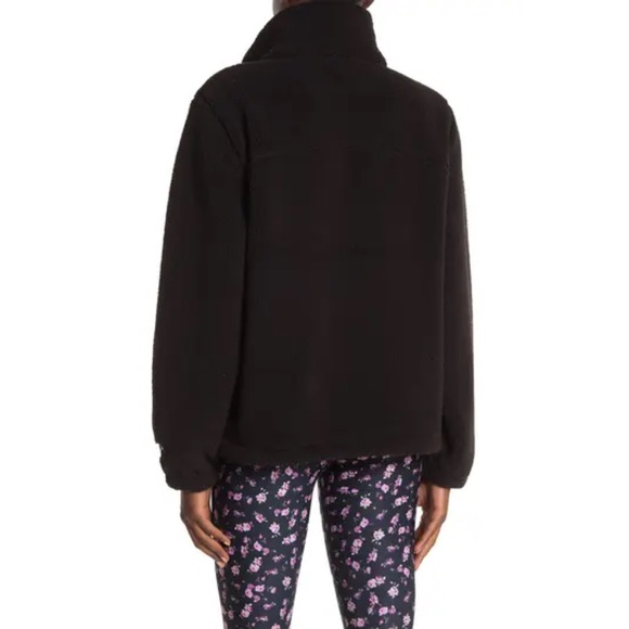 Betsey Johnson Funnel Neck Fleece Pullover Black - Picture 2 of 9